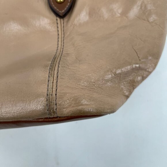 Tignanello Brown Convertible Shoulder Bag | Gold Hardware - Picture 10 of 12